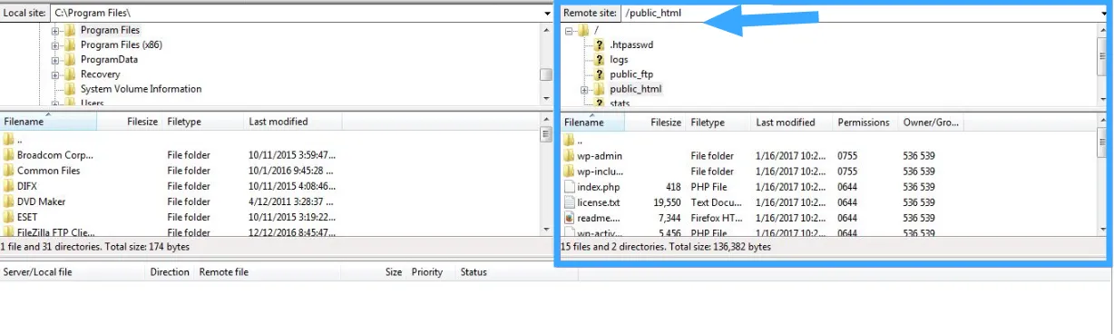 FileZilla là gì? Cách sử dụng FileZilla để trao đổi dữ liệu với hosting 47 Chỉnh sửa và quản lý tập tin