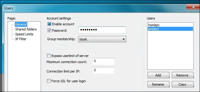 FileZilla là gì? Cách sử dụng FileZilla để trao đổi dữ liệu với hosting 52 Chọn thư mục chia sẻ tại mục Shared Folder