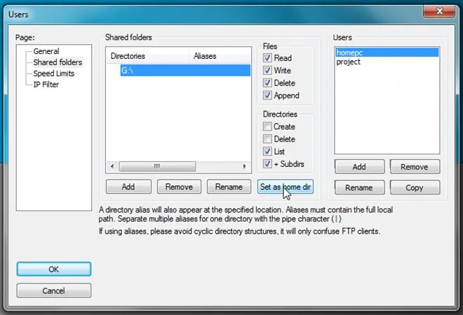FileZilla là gì? Cách sử dụng FileZilla để trao đổi dữ liệu với hosting 53 Phân quyền truy cập