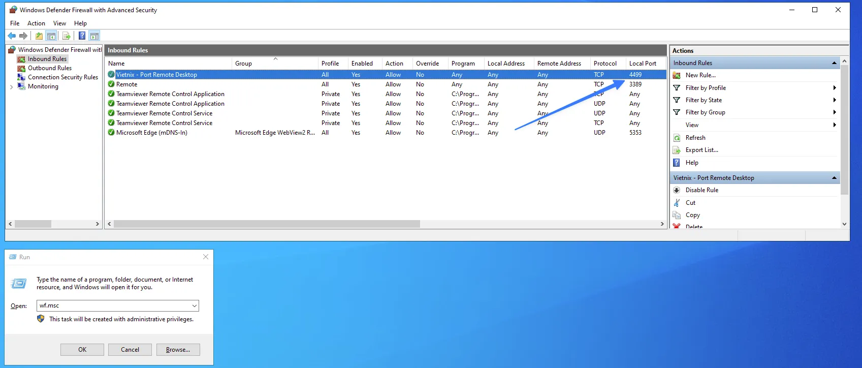 Hướng dẫn đổi Port remote desktop Windows (Port 3389) và kết nối sau khi đổi cổng nhanh chóng 22 Mở port mới trên Firewall