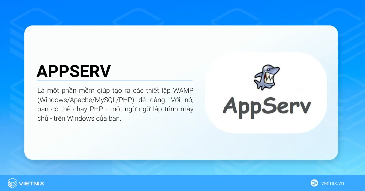 AppServ là gì? Hướng dẫn cài đặt và sử dụng AppServ trên Windows 22 AppServ là một phần mềm giúp tạo ra các thiết lập WAMP