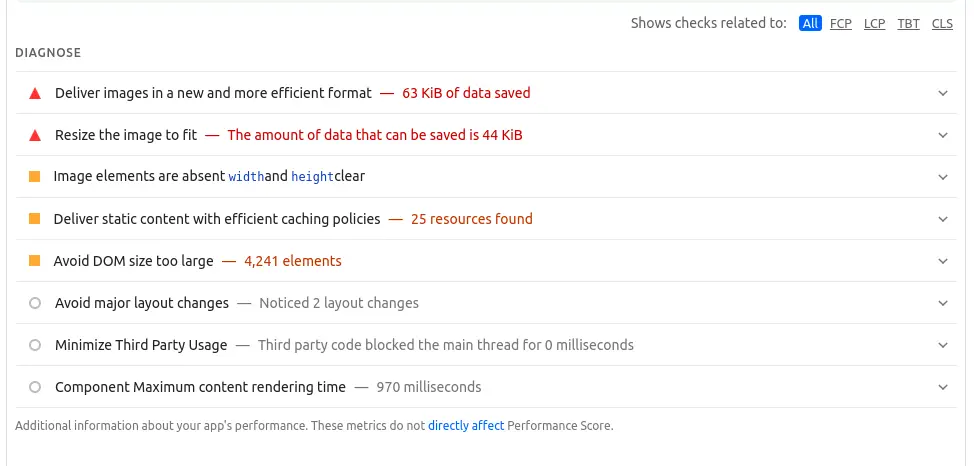 PageSpeed Insights là gì? 8 cách tối ưu PageSpeed Insights 45 Chẩn đoán kỹ thuật (Diagnostics)