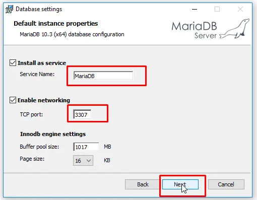 MariaDB là gì? Chi tiết cách cài đặt và kết nối MariaDB nhanh chóng 33 Bấm next để tiếp tục