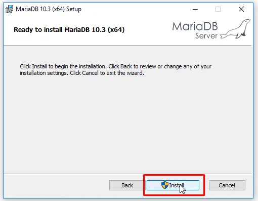 MariaDB là gì? Chi tiết cách cài đặt và kết nối MariaDB nhanh chóng 35 Nhấn vào Install để cài đặt