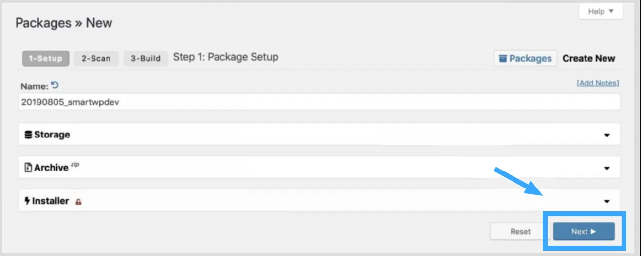 Hướng dẫn clone WordPress website bằng Duplicator 36 Chọn Next