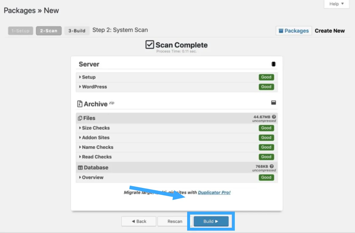 Hướng dẫn clone WordPress website bằng Duplicator 37 Kiểm tra export