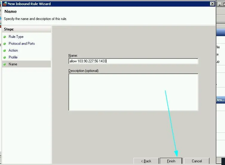 Cách mở port trên firewall Windows server chi tiết nhất 26 Nhấn Finish