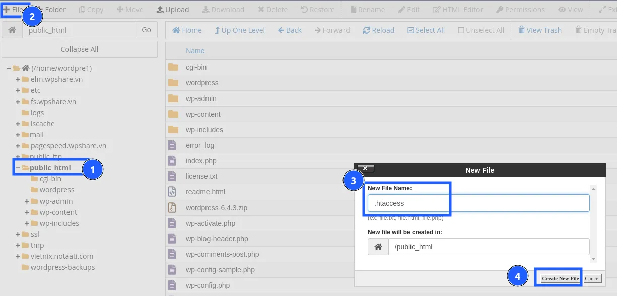 File .htaccess là gì? Hướng dẫn chỉnh sửa, cấu hình file .htaccess 24 Tạo file .htaccess trên hosting