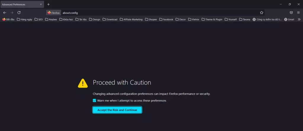 Sửa lỗi "your connection is not secure" trên FireFox đơn giản 44 I accept the risk trên firefox