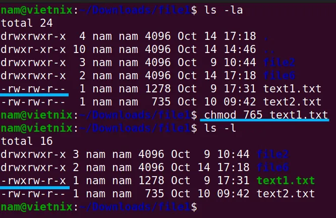 Lệnh chmod