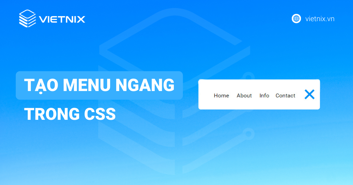 Tạo menu ngang css