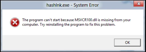 cách sửa lỗi file msvcr100.dll
