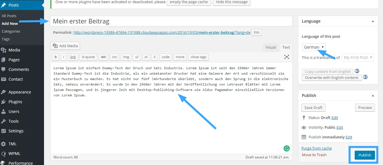 WPML là gì? Cách tạo một Website đa ngôn ngữ với WPML 47 Chuyển ngôn ngữ dễ dàng với WPML
