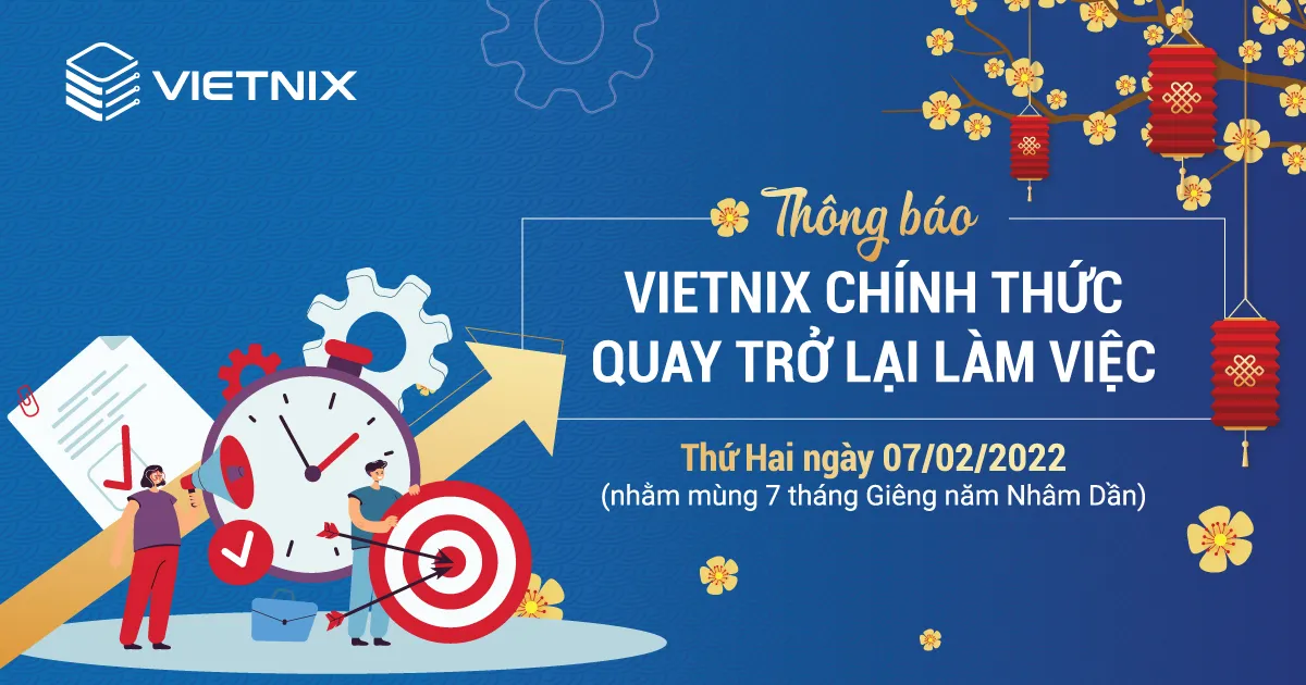 Lịch làm việc sau Tết Nguyên Đán 2022 Vietnix