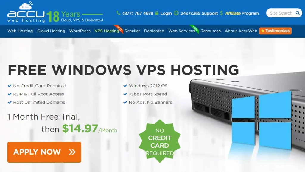 Dùng thử VPS AccuWebHosting