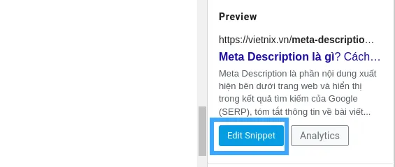 Meta Description là gì? Cách viết thẻ Meta Description hay và chuẩn SEO 23 Chọn Edit Snippet