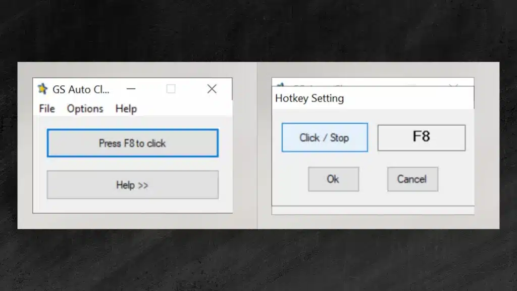 Auto Click là gì? Top 7 phần mềm Auto Click phổ biến 116 Giao diện chính của GS Auto Clicker