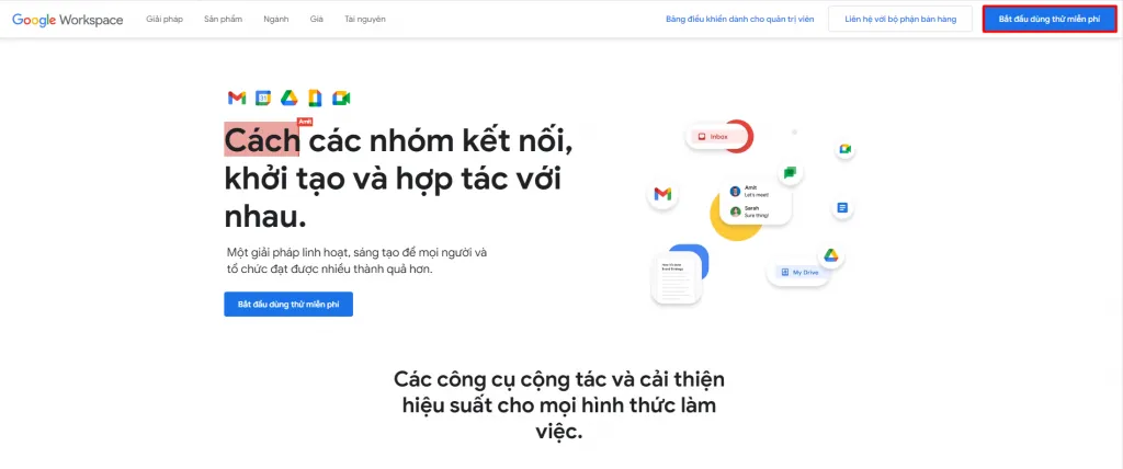 Dùng thử dịch vụ email tên miền miễn phí của Google