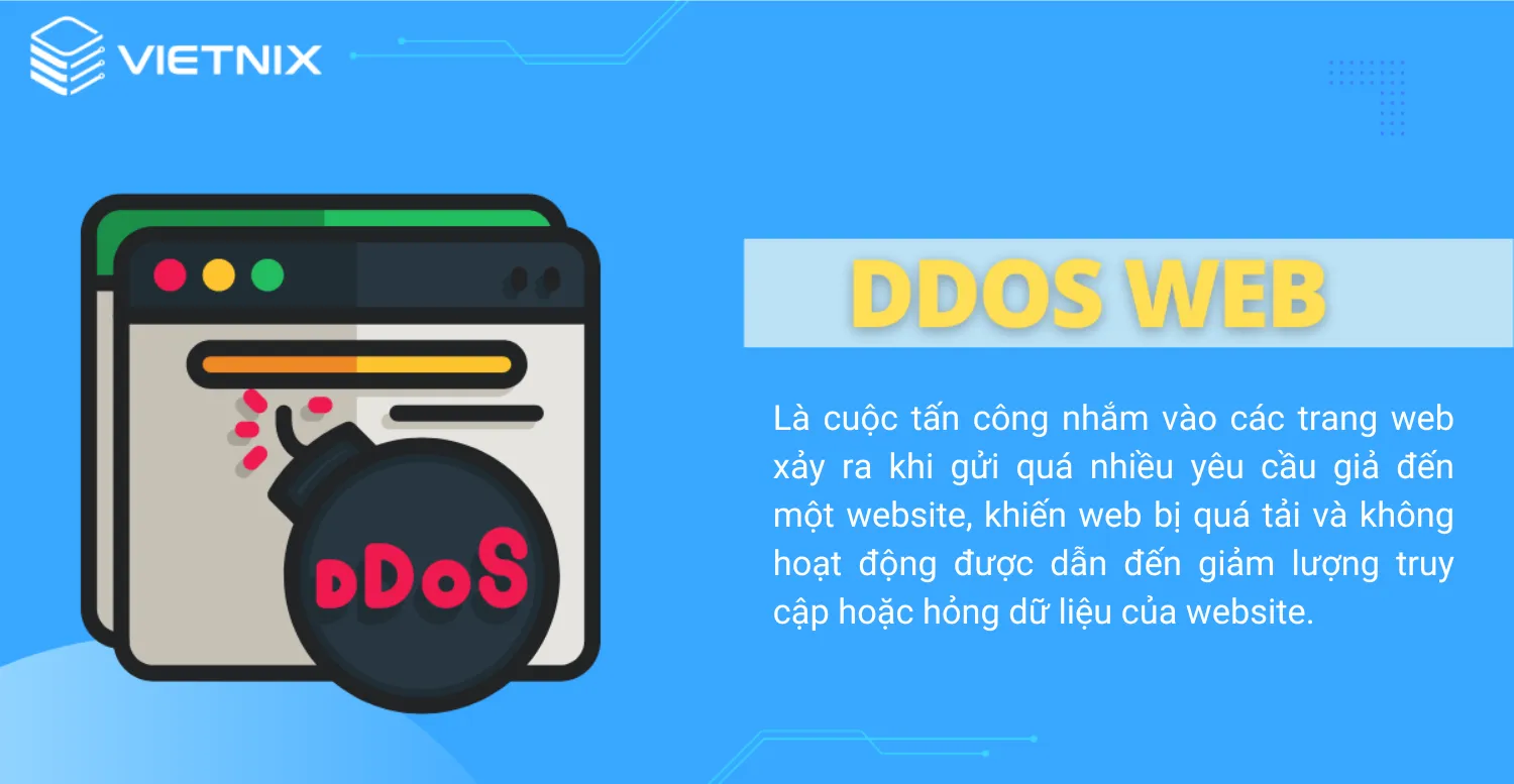 DDoS web là cuộc tấn công nhắm vào các trang web