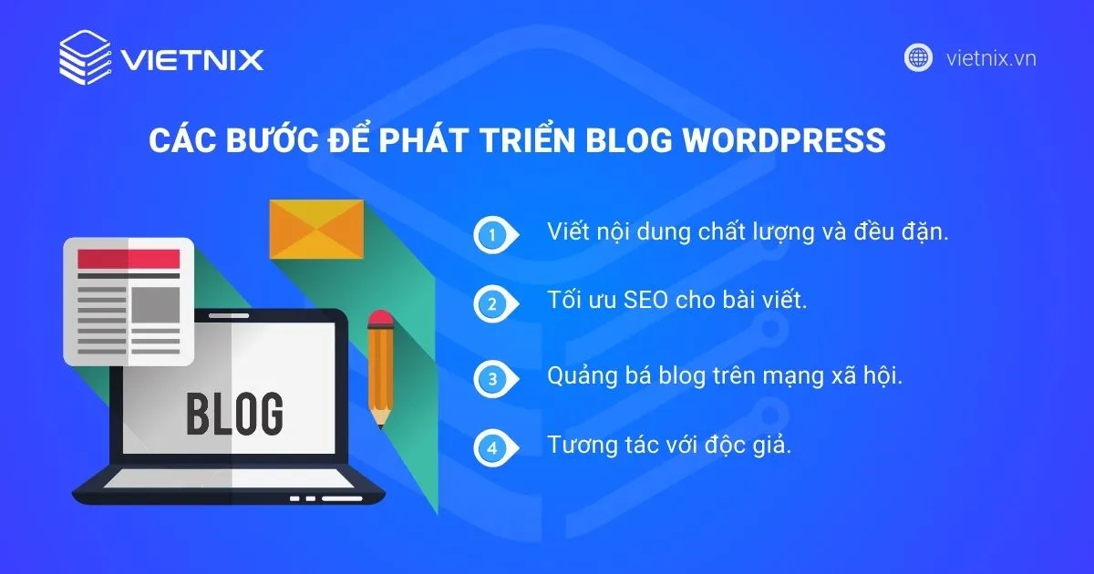 Hướng dẫn cách tạo blog cá nhân bằng WordPress đơn giản cho người mới 35 Các bước tiếp theo để phát triển blog WordPress
