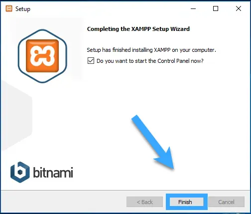 Hoàn tất cài đặt XAMPP