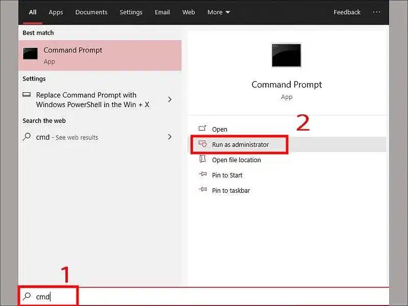 Port 443 là gì? Cổng 443 được sử dụng để làm gì? 12 Nhập cmd > Chọn Run as administrator