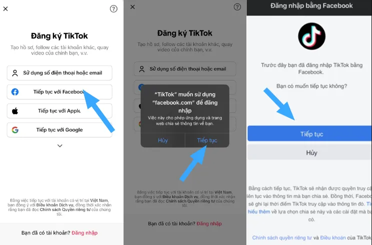 Cách đăng ký và đăng nhập TikTok trên máy tính, điện thoại đơn giản nhất 33 Đăng nhập TikTok bằng Facebook