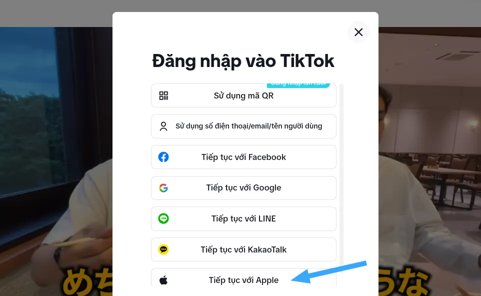 Cách đăng ký và đăng nhập TikTok trên máy tính, điện thoại đơn giản nhất 37 Cách đăng nhập TikTok bằng tài khoản Apple