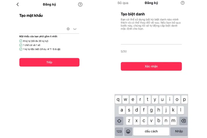 Cách đăng ký và đăng nhập TikTok trên máy tính, điện thoại đơn giản nhất 27 Tạo mật khẩu và biệt danh cho tài khoản TikTok