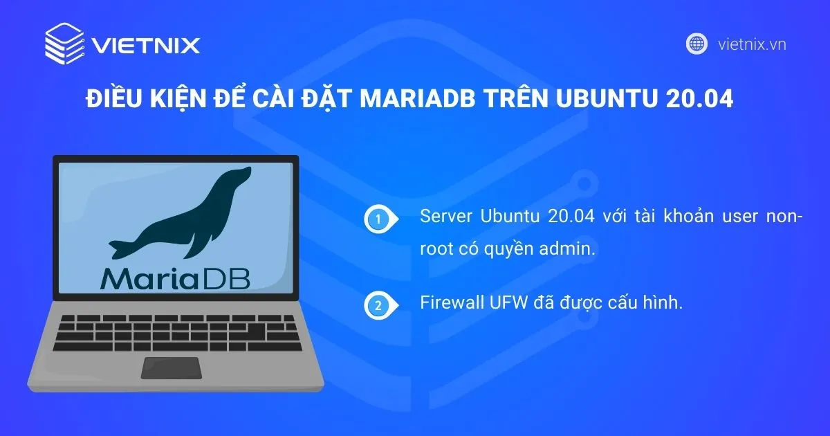 Điều kiện để cài đặt MariaDB trên Ubuntu 20.04