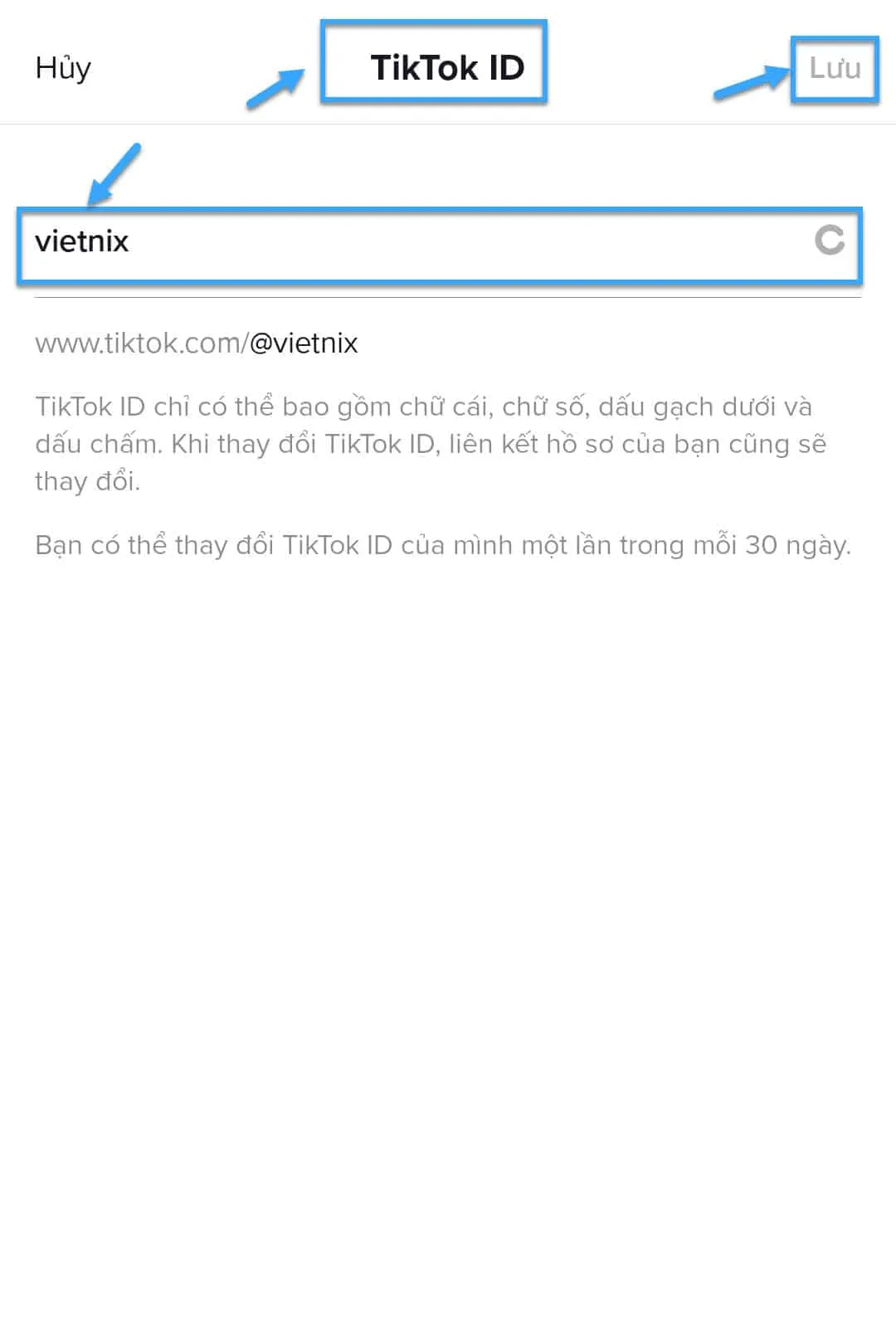 Cách đổi tên trên TikTok, đổi ID TikTok trên PC, điện thoại 18 Đổi ID TikTok - Tên người dùng/Username