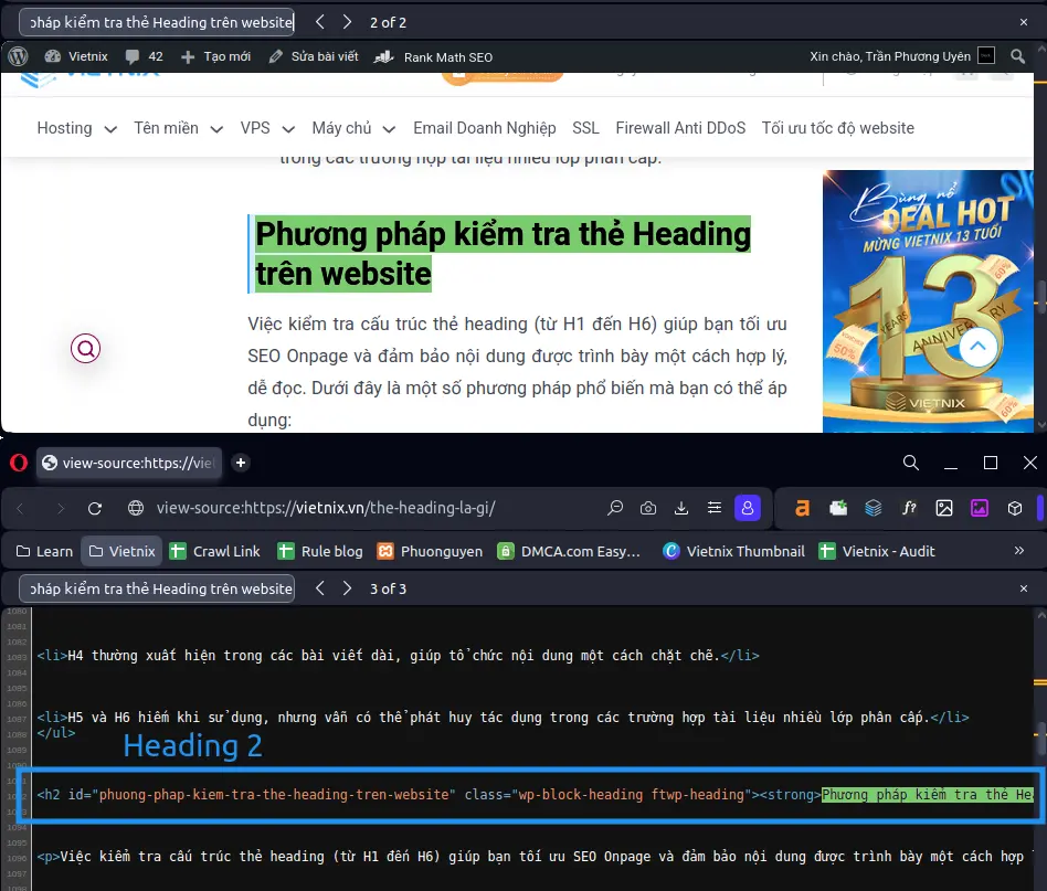 Thẻ Heading là gì? Cách tối ưu thẻ heading hiệu quả nhất trong SEO 38 Xem mã nguồn trang (View Page Source)