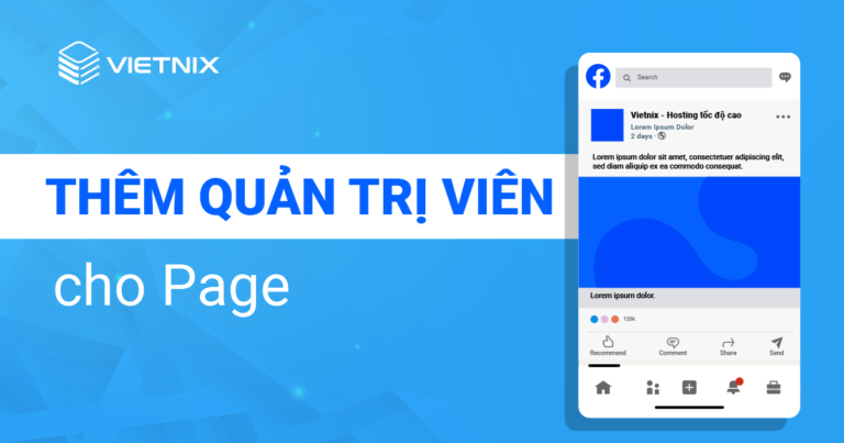 Thêm quản trị viên cho Page