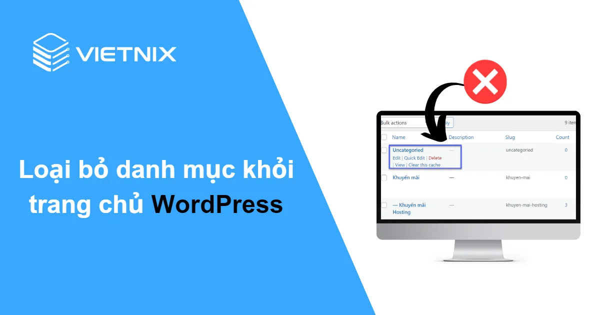 Loại bỏ danh mục khỏi trang chủ WordPress