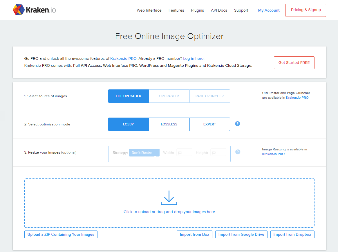 20 cách giảm dung lượng ảnh nhưng vẫn giữ nguyên chất lượng ảnh 51 Truy cập trang web Kraken