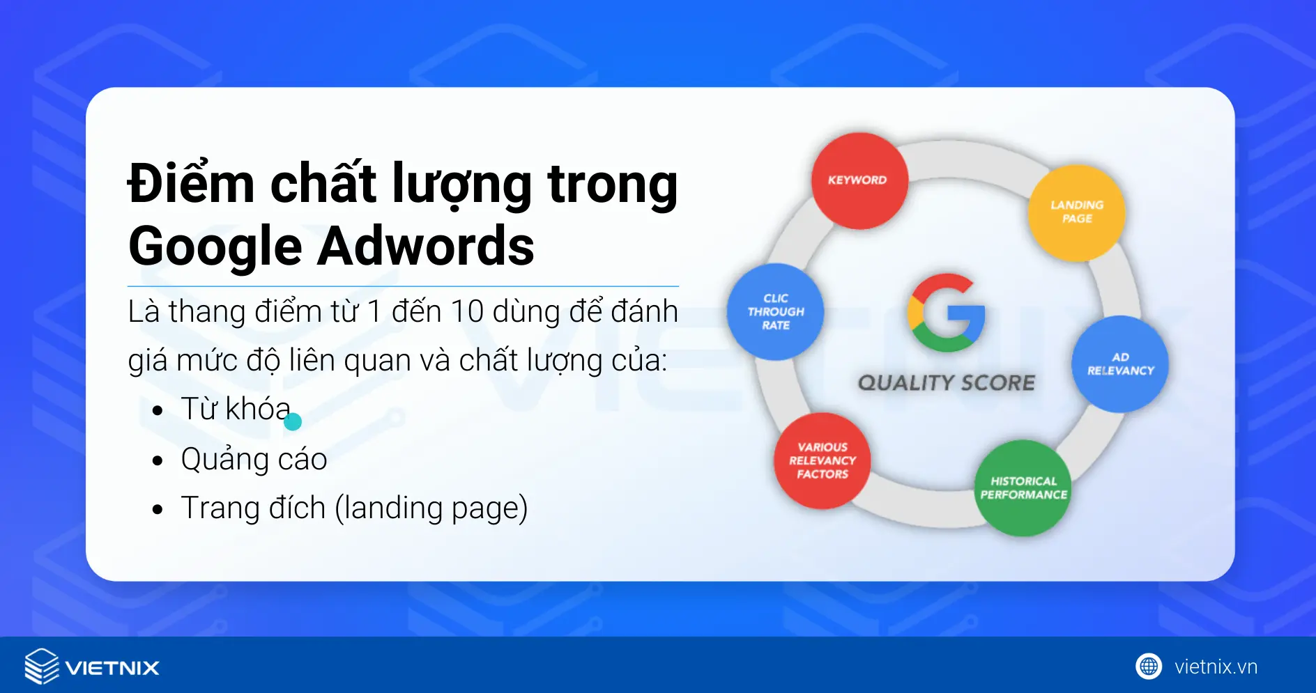 Điểm chất lượng trong Google AdWords (nay là Google Ads)Điểm chất lượng trong Google AdWords (nay là Google Ads)