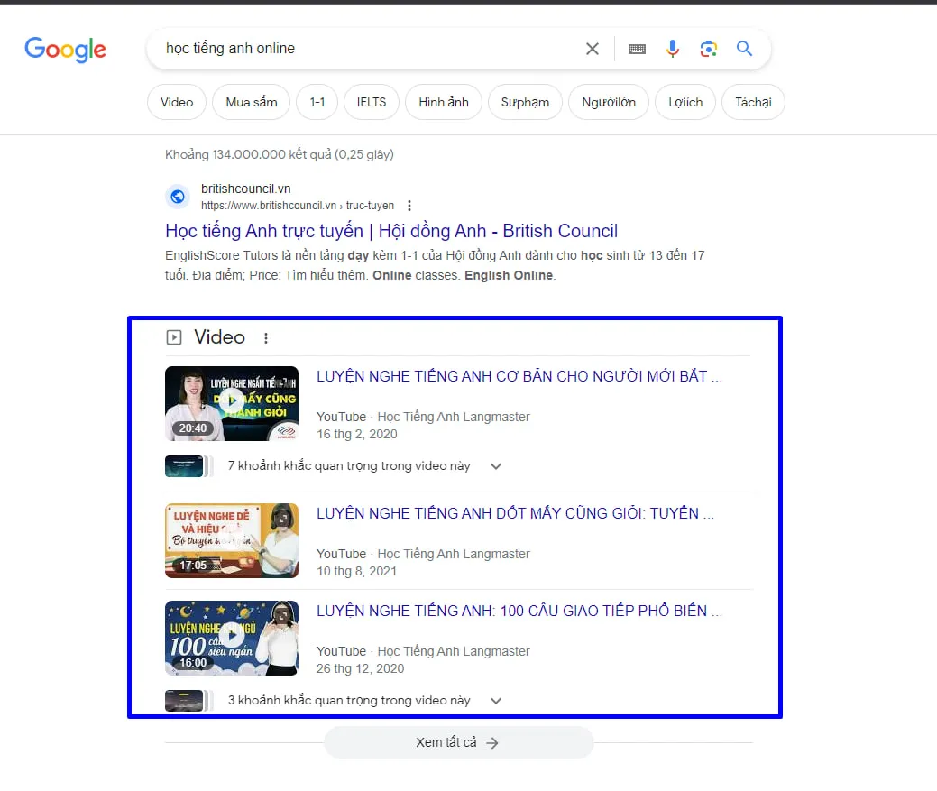 SERP Analysis là gì? Cách phân tích SERP hiệu quả 61 Intent từ khóa: "Học tiếng anh online"