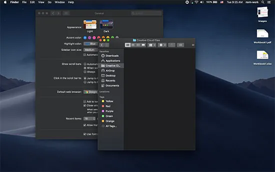 Dark mode trên macOS