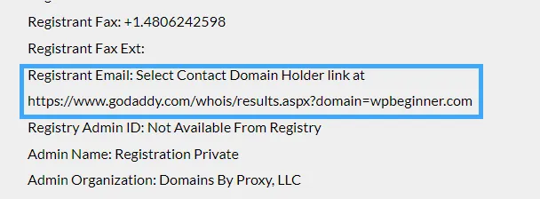 3 cách để tìm chủ sở hữu thực sự của tên miền siêu dễ và nhanh chóng 20 Registrant email