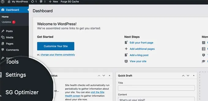 Hướng dẫn 3 cách giảm dung lượng, tối ưu file css/javascript trong WordPress 12 SG Optimizer