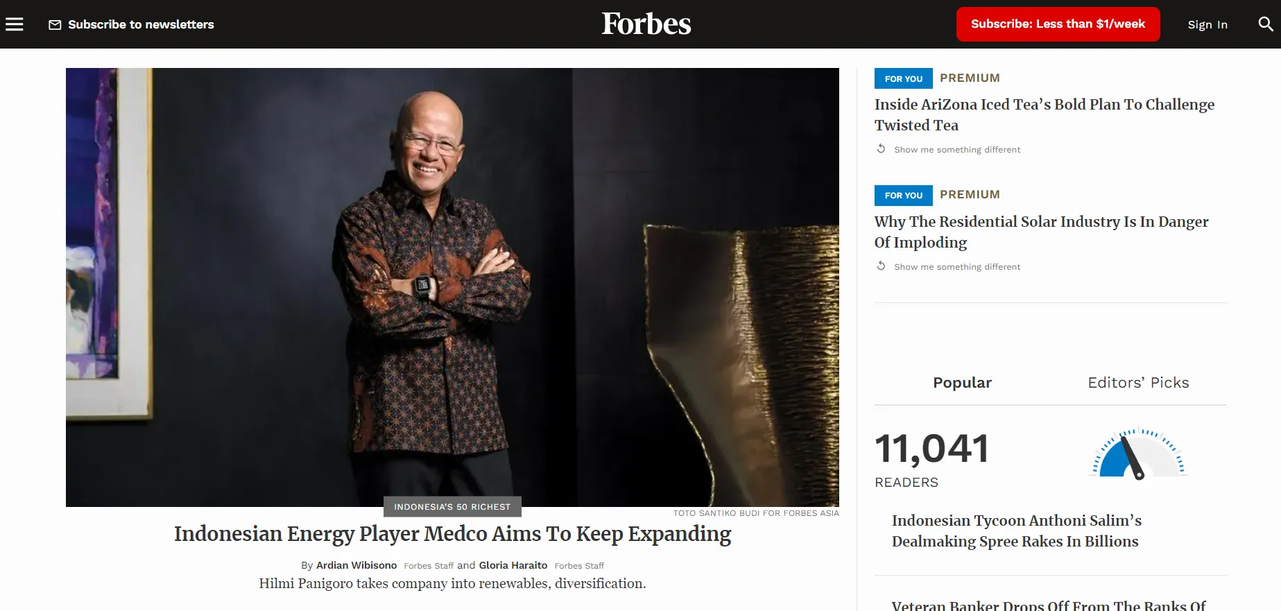 Tạp chí Forbes sử dụng WordPress để thiết kế website