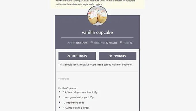 Cách tạo food blog bằng WordPress đơn giản 54 Có thể truy cập recipe bạn đã tạo trước đó để xem các thay đổi hoạt động