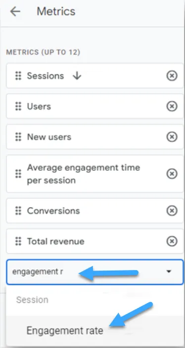 thêm Engagement Rate