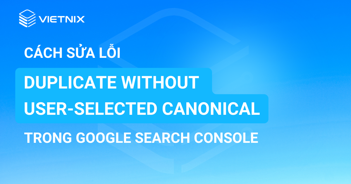 Duplicate without user-selected canonical trong Google Search Console