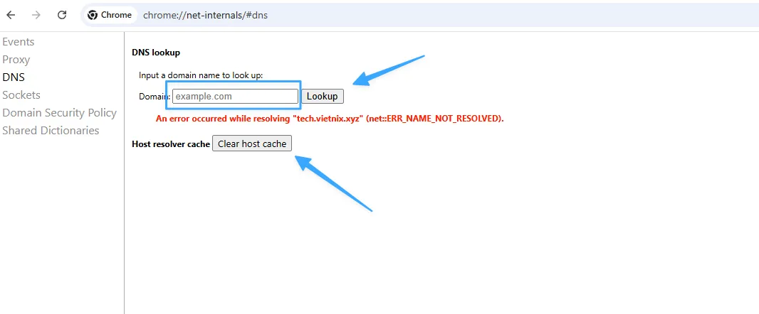 Cách sửa lỗi DNS_PROBE_FINISHED_NXDOMAIN đơn giản, hiệu quả 20 Xóa cache trình duyệt