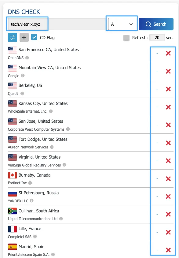 Cách sửa lỗi DNS_PROBE_FINISHED_NXDOMAIN đơn giản, hiệu quả 17 Kiểm tra bản ghi DNS của domain