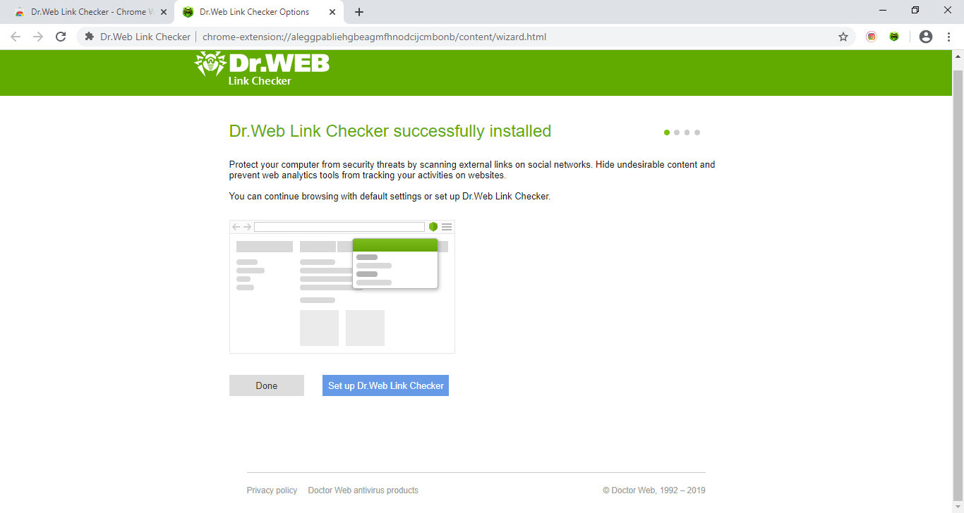 Extension Dr.Web Link Checker