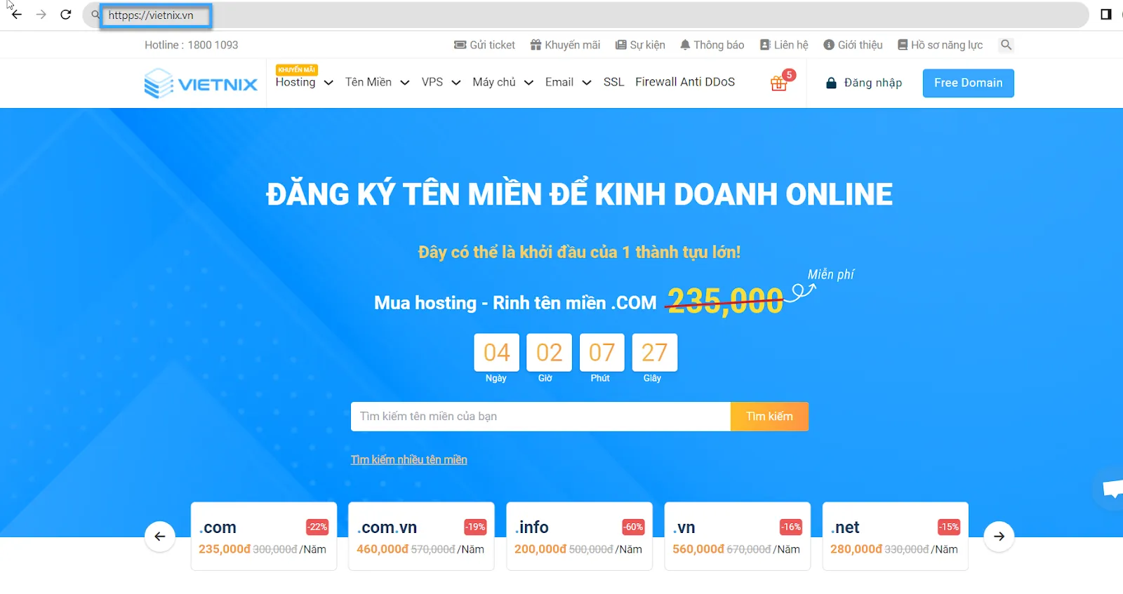 Địa chỉ URL của một trang web