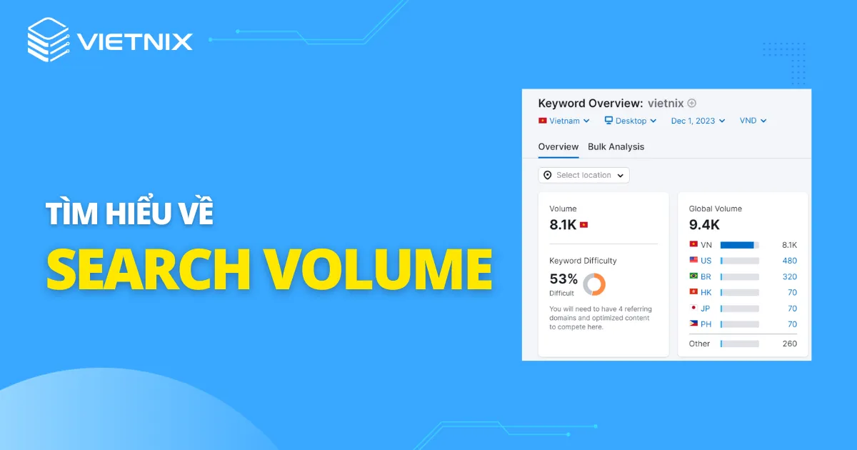 Tìm hiểu về search volume