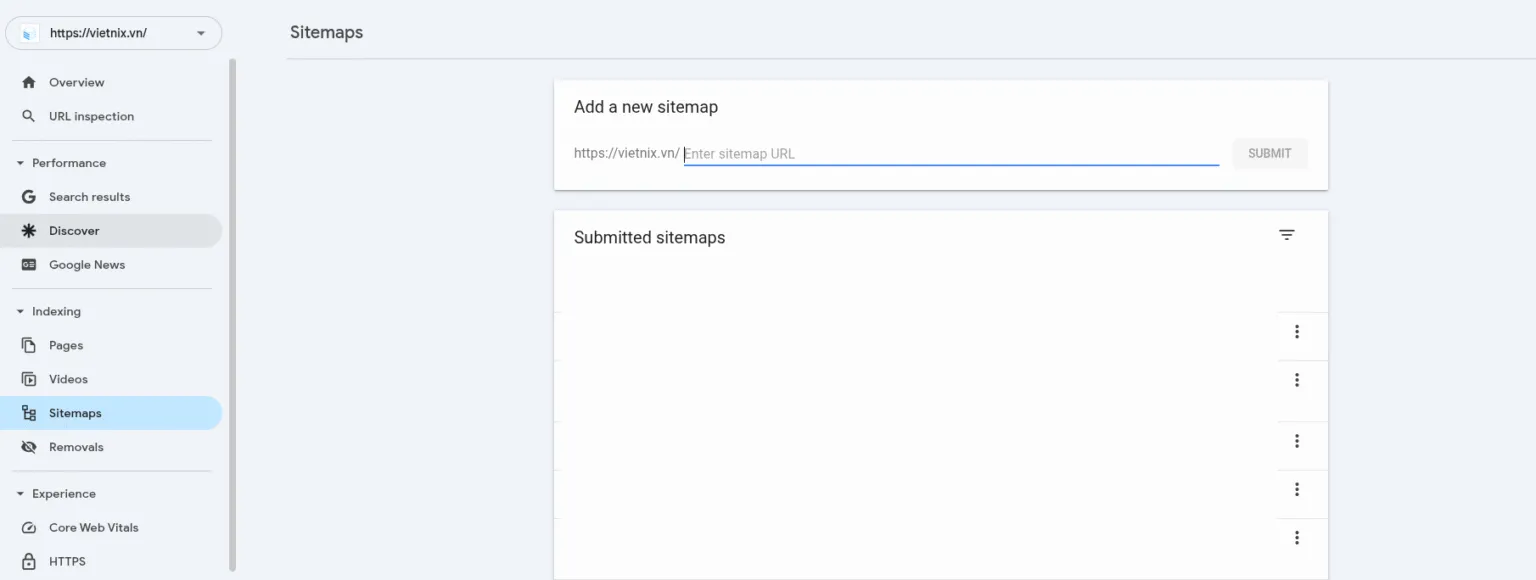 Cách cài đặt Google Search Console chi tiết cho người mới 35 Gửi sitemap để Google hiểu cấu trúc trang web
